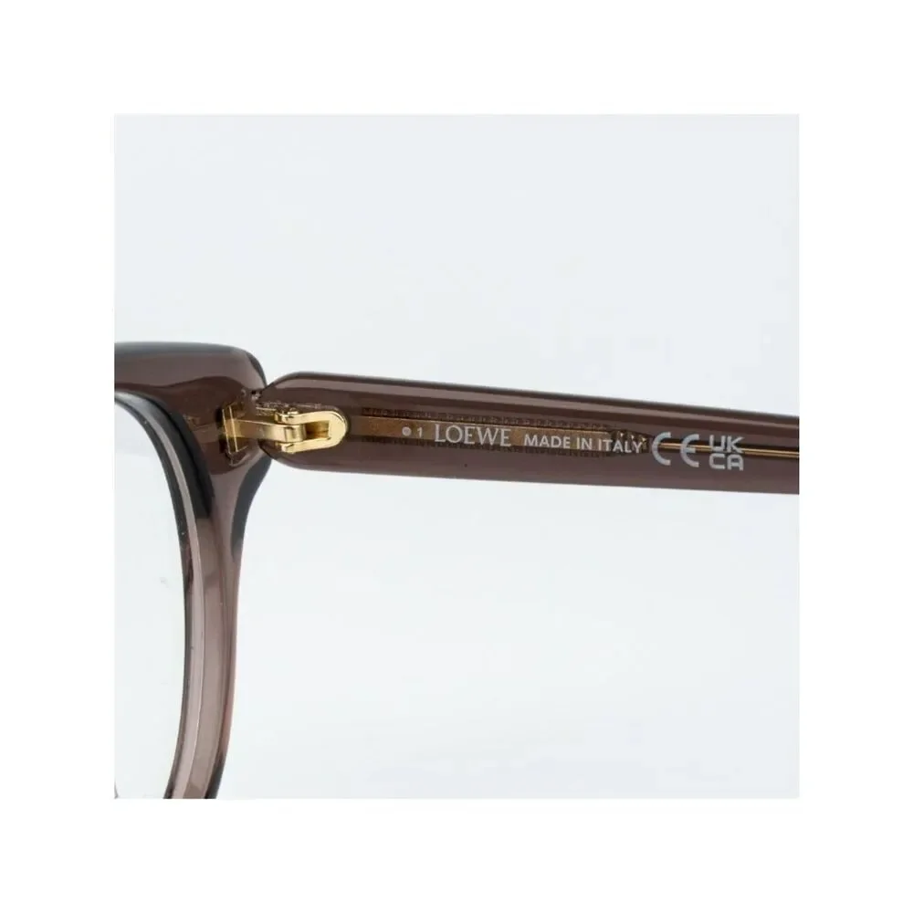 Loewe Women Eyeglasses Brown Round LW50085F 050 NEW AUTHENTIC